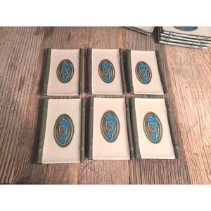 Tai Hong Wei Ware No 1503 Bamboo Six Appetizer Sushi Plates (6)  6 3/4" X 4"